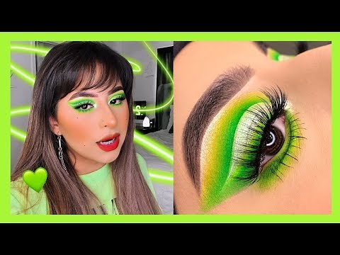 lime green makeup tutorial
