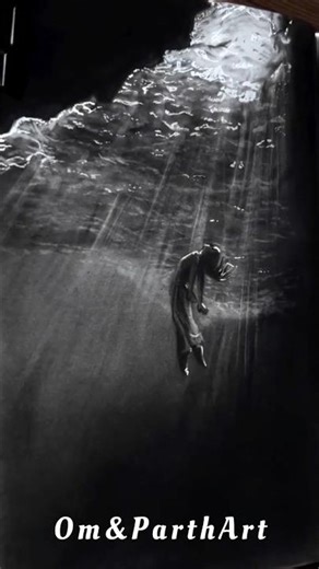 Realistic 😨 #drawing #charcoaldrawing #shorts