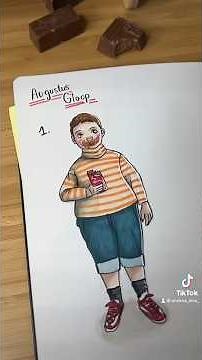 Je dessine Augustus Gloop 🍫 (Charlie et la chocolaterie)