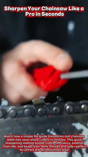 Sharpen Your Chainsaw Like a Pro in Seconds #woodworking #carpentry #wood