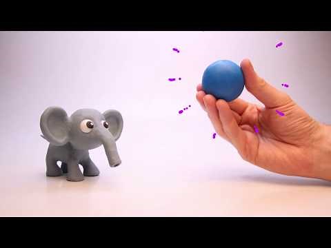 Baby Elephant Stop motion cartoon - Babyclay