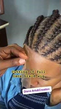 Cutting off full lace braids #youtubeshorts #wigs #braids #braidwig