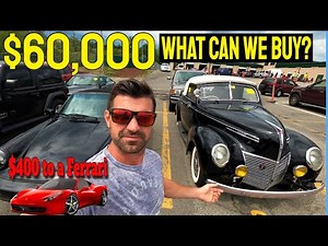 Dealer Auction Day! Turning $400 into a Ferrari - What can we buy!? - Flying Wheels