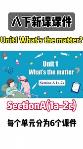 人教八下新课课件Unit1 What's the matter? Section A(1a-2c)听说课课件，运动员视频导入#备课#八下新课课件