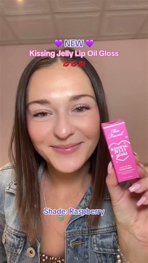 Treat your lips to our NEW Kissing Jelly Lip Oil Gloss! 💋 This vegan & cruelty-free lip oil/gloss hybrid instantly softens your pout for totally irresistible lips! Shade shown: Raspberry 💜 #toofaced