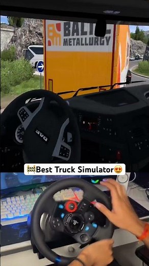 Best Truck Game with Realistic Steering Wheel #eurotrucksimulator2 #automobile #newtrucksimulator