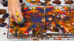 Easy fluid acrylic tropical birds wings see how Full tutorial on my YouTube channel @gillykubeart | Acrylic art by Gilly Kube