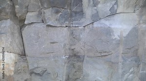 Mining industry. View into a quarry mine for porphyry rocks. factory. Quarry and mining equipment. Pile of limestone in quarry.
