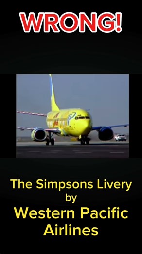 The Simpsons livery #aviation #simpsons #edit