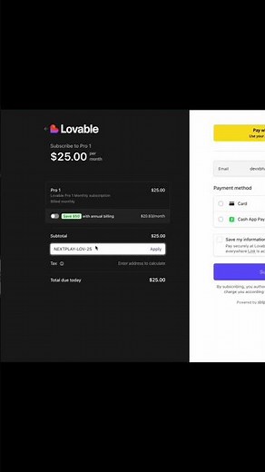 FREE Lovable Subscription for 2 Months #webdevelopment #javascript #coding #javascripttricks