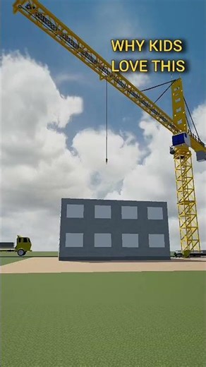 Big Crane Installing Concrete Slabs for Kids | Construction Truck Cartoon