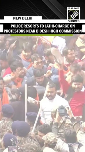 Police resorts to lathi-charge on Hindu Groups protesting near B’desh High Commission