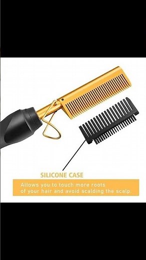 Hot Comb Hair Straightening Brush - Quick Tutorial