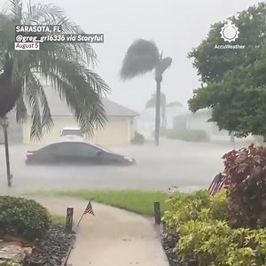 27K views · 582 reactions | Tropical Storm Debby caused severe flooding Southwest Florida, submerging cars and inundating roads in Sarasota. | AccuWeather | Facebook