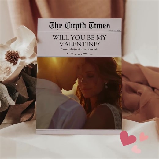 Valentine's Day Newspaper Template: Editable Cupid's Post (canva) - Etsy