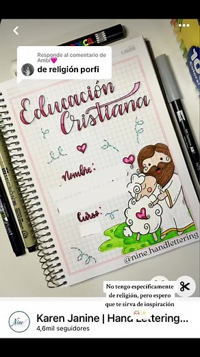 Carátulas creativas para cuadernos de religión