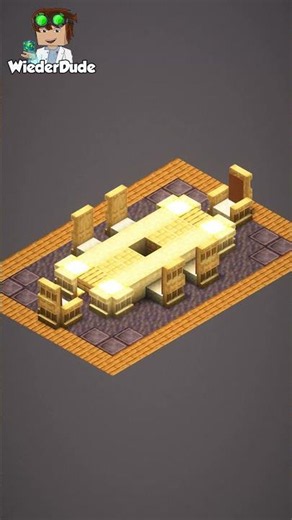 How to build a dining table in Minecraft 🍽️ #minecraft #build #table #minecraftbuilds #idea #ideas