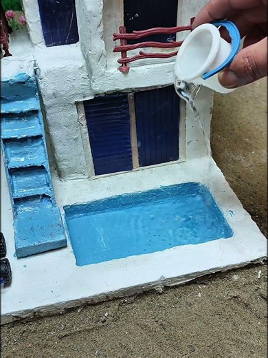 two story mini home made with mini bricks #diy #miniature #minibricks