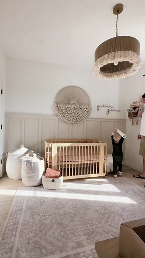 Boho Nursery Wall Transformation with Spoonflower Peel and Stick Wallpaper