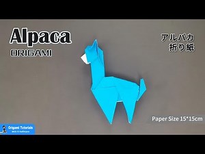 How To Make Origami Alpaca Tutorial / アルパカの 動物折り紙 / 알파카