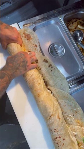Crafting a Giant Burrito with Delicious Fillings