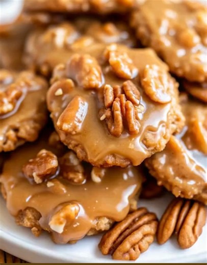 No-Bake Coconut Pecan Praline Cookies | Buttery, Caramelly & Addictively Easy 🍪 These taste like pecan pralines met a Southern candy shop and decided to stay for dessert. Creamy, nutty, and full of chewy coconut — all without turning on the oven! Ingredients: 2½ cups granulated sugar ½ cup (1 stick) unsalted butter ⅔ cup evaporated milk 1 tsp vanilla extract 2½ cups chopped pecans 1½ cups sweetened shredded coconut Pinch of salt Instructions: Line a baking sheet or countertop with parchment or 