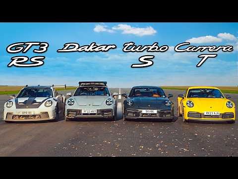 GT3 RS v Turbo S v Dakar v Carrera T
