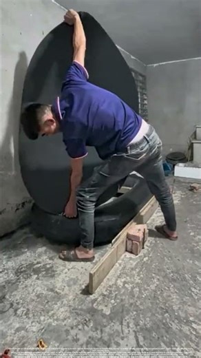 DIY tire inner tube into a rubber boat #automobile #bamboo1 #farmingtraditions