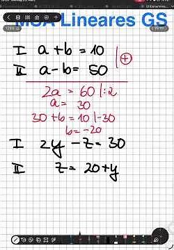 Solve the system of linear equations