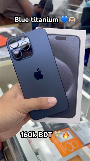 I phone blue titanium unboxing 🔥#shorts #iphone #apple