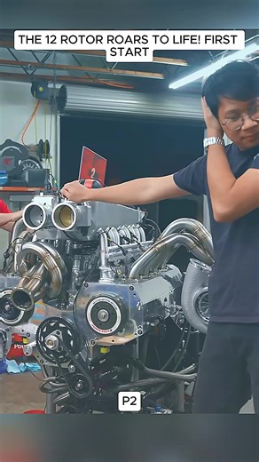 THE 12 ROTOR ROARS TO LIFE! FIRST START #12Rotor #RotaryEngine #CarEnthusiast #EngineStartup #CarLovers