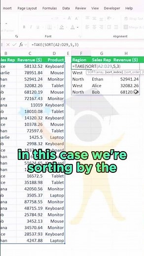 MS Excel Shortcut | TAKE Function Explained Step by Step
