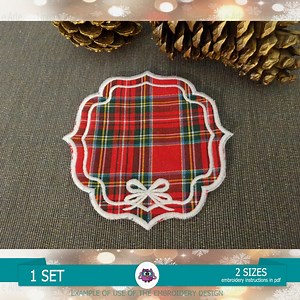 Christmas Mug Rug - Digital Embroidery File - Mu Rug ITH - Mug Rug Embroidery - Christmas Embroidery - Home Decor Christmas Embroidery - Etsy