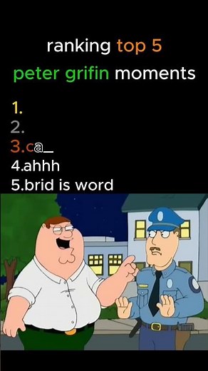 TOP 5 best moments of Peter Griffin 😂 #shorts #familyguy