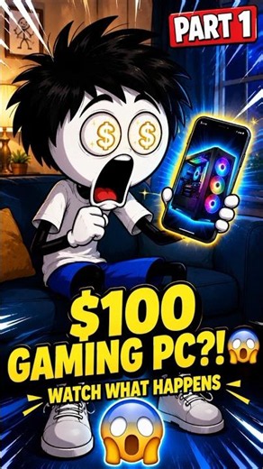 🟣Buying a $100 Gaming PC from Facebook Marketplace... 💀😭 Part 1 #Shorts #GamerMemes