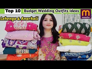 Top 10 Meesho wedding wear lehenga & Anarkali 🔥 Affordable heavy embroidered outfits from meesho 🥰
