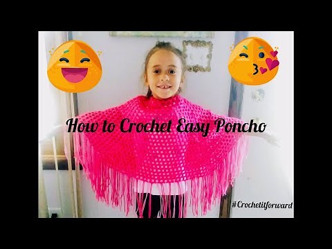 How to Crochet Easy Poncho | Easy Girls Poncho | Beginner Girls Poncho | Poncho for Beginners