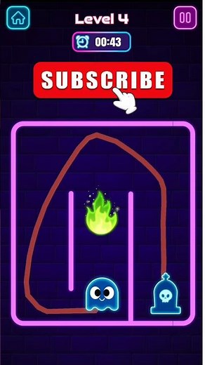 👻 Ghost Maze Escape | Fire Path Challenge 🔥 #gamingshorts #ghost #gameplay