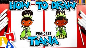 How To Draw Princess Tiana From Princess And The Frog - Art For Kids Hub -