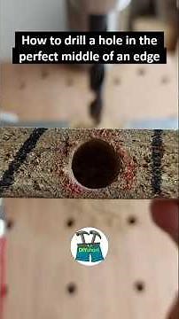 How to drill a hole in the perfect middle of an edge ? #diy #woodworking
