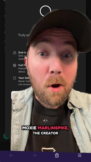 Matt Johansen on Instagram: "The creator of Signal just launched Confer. A privacy first end to end encrypted (E2EE) AI chat app. Have you tried it?"