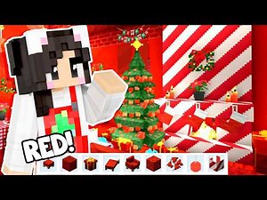 ❤️I Built A Red SANTA HOUSE In Minecraft!