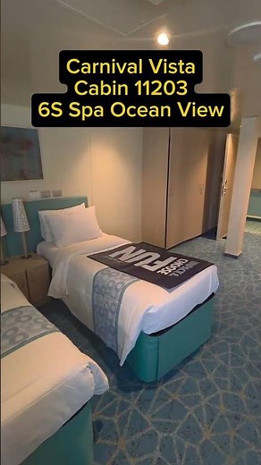 Carnival Vista Cabin 11203 | Category 6S Spa Ocean View Cabin Tour 🚢