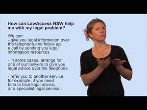 Need Legal Help? Information about how to call LawAccess NSW in your language - Auslan