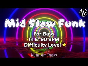 Mid Slow Funk Jam for【Bass】Eb Major BPM90 | No Bass Backing Track