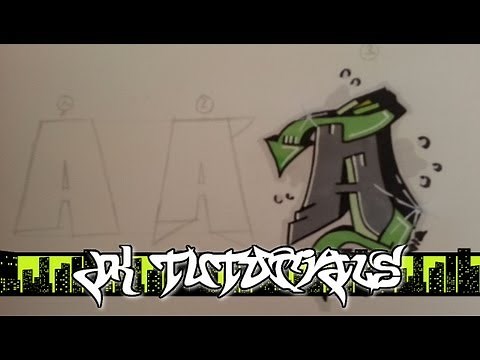 Wildstyle Graffiti Tutorial step by step - Letter A