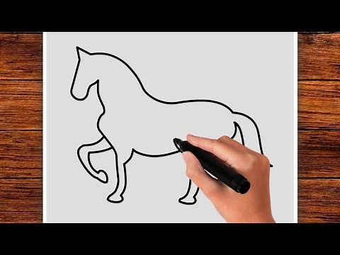 Comment dessiner un cheval - Très facile ❤️