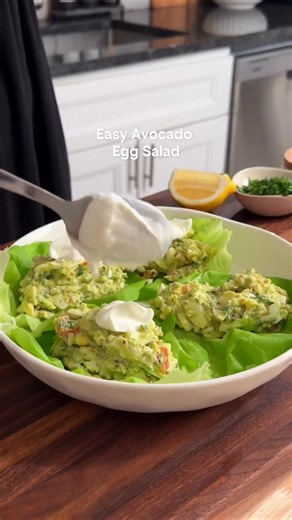 Creamy Avocado Egg Salad Lettuce Wraps