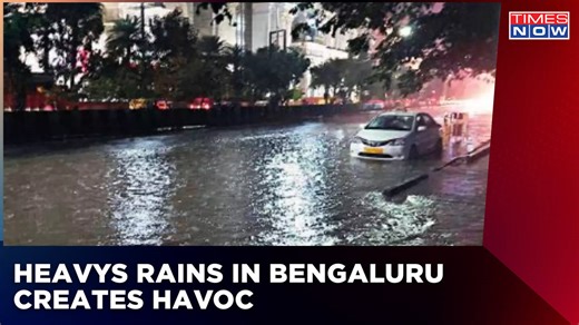 Heavy Rains Create Havoc In Bengaluru, Streets Waterlogged In Several Areas; Wall Collapses In Majestic