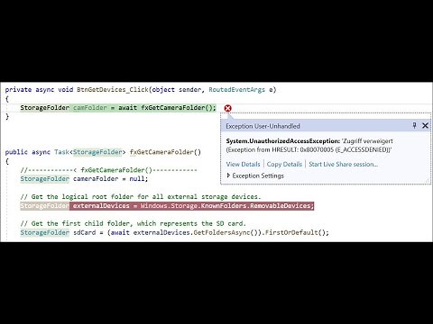 ✔ System.UnauthorizedAccessException HRESUL: 0x80070005 E_ACCESSDENIED solved Error